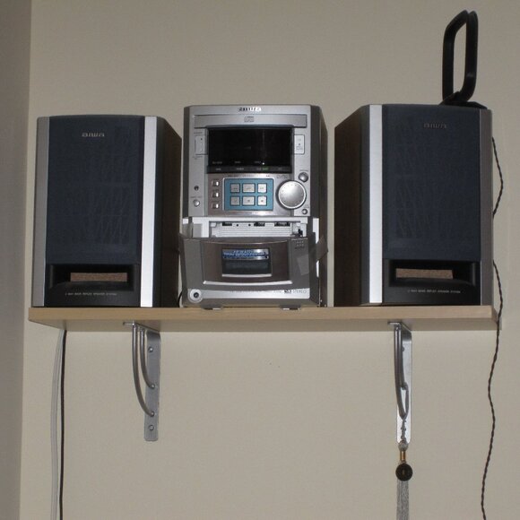 Floating Shelf Light Wood Color Metal Shelf Holder - Picture 1 of 5